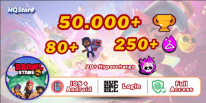 Account 50,000+ Trophies | 80+ Brawlers | 250+ Skins | 20+ Hypercharge | IOS&Android | Full Access - Brawl Stars