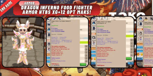 Dragon Inferno Food Fighter armor HTBS XG+12 opt Max!