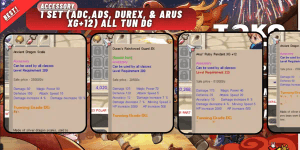 1 Set (ADC,ADS, Durex, & Current XG+12) All tun DG