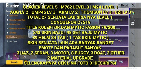 Gambar Product PUBG CHEAPEST SULTAN TITLE COLLECTOR