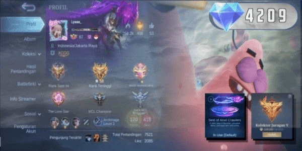 Gambar Product Akun Gg Semi Sultan