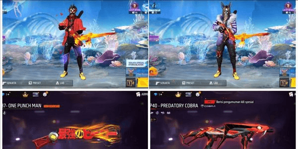 Gambar Product JUAL AKUN FREE FIRE SG OPM | MP40 TW MAX | MP5 RABBIT | M4A1 ELANG | TINJU ON | ANGLE UNGU | SEPATU LETDA | TAS KELINCI & EPAS TOPENG