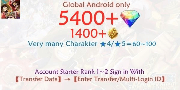 Gambar Product OPBR ONE PIECE Bounty Rush-3 Account