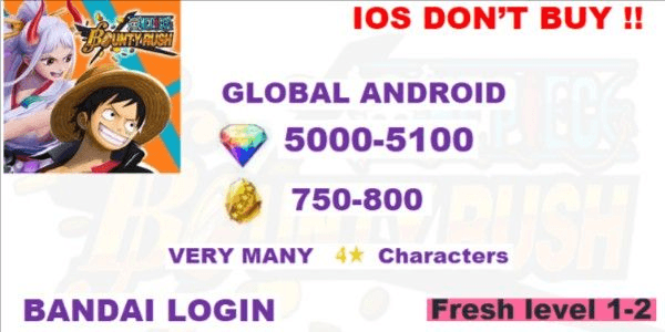 Akun One piece Bounty Rush Global-15