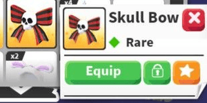 Skull Bow (Nadir Evcil Hayvan Şapkaları) Adopt Me - AdoptmeStore14