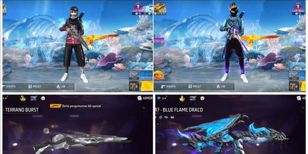 Gambar Product JUAL AKUN FREE FIRE SG ABU | AK EVO | MP40 UCHIHA | FAMAS EVO | M4A1 INCU | F JOKER | TAS KELINCI | TOPI KECE & BUNDLE RABBIT