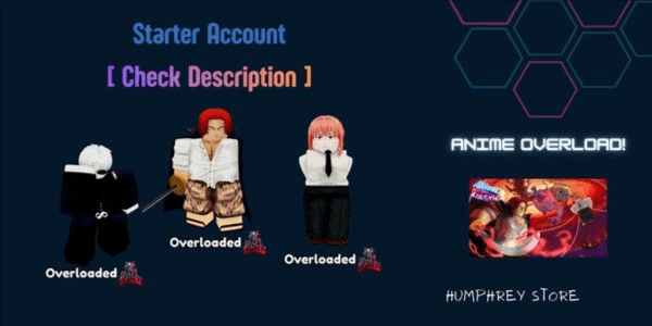 Gambar Product Starter Account [ Shanks, Makima, Gojo ] - Anime Overload!