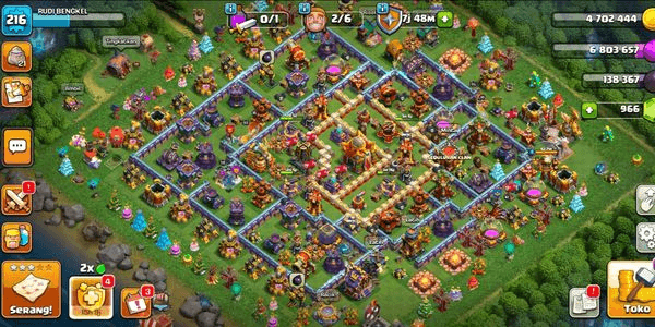 Gambar Product Town Hall 16 Semi Max / Defense and Troops GG