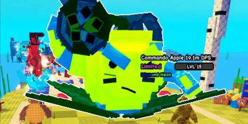 Gambar Product Commando Apple | Mix Diamond + neon 18kg 19,1M No Boost / Card | Plants Vs Brainrot
