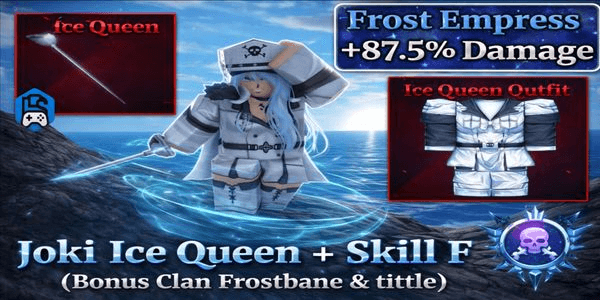 Gambar Product Joki Ice Queen + Skill F (bonus outfit & title)