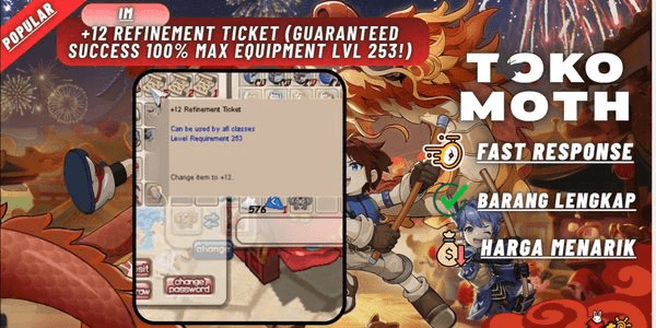 Gambar Product +12 Refinement ticket (guaranteed success 100% max equipment lvl 253!)