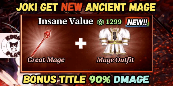 Gambar Product Joki Get Ancient Mage Set + Title 90% (EASTER) | Sailor Piece