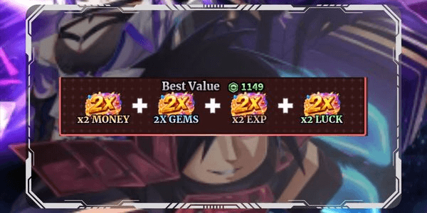 Gambar Product x2 MONEY + 2x GEMS + x2 EXP + x2 LUCK