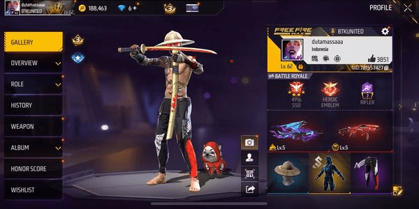 Gambar Product Akun FF Termurah | Siap Push Rank | Bundle mewah | Bergaransi 100% aman