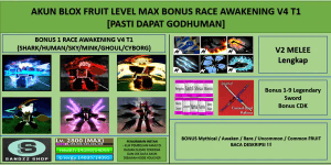 Blox Fruit Account Level Max Bonus Race Awakening V4 T1 (Godhuman)