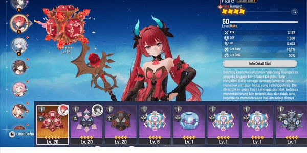 Gambar Product Mongli Progress account LV40 | LV60 Flare + Sign + Ophelia and many purple weapon