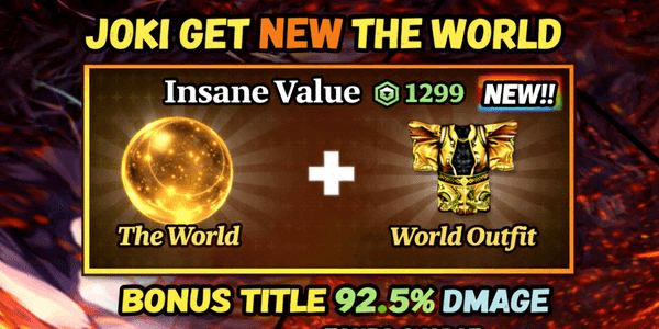 Gambar Product Joki Get The World Set + Tittle 92.5% (WORLD 2 UPDATE) | Sailor Piece