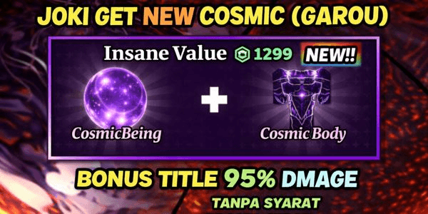 Gambar Product Joki Get Cosmic (GAROU) Set + Tittle 95% (WORLD 2 UPDATE) | Sailor Piece