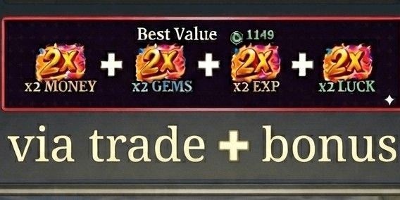 Gambar Product x2 MONEY + 2x GEMS + x2 EXP + x2 LUCK