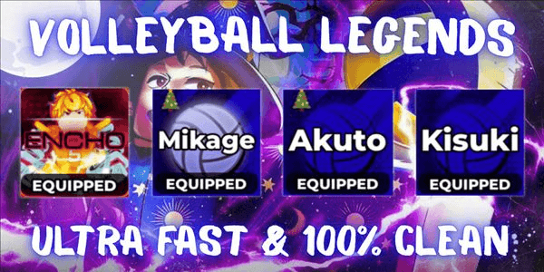 Gambar Product Akun 3 Secret + 1 EVO Style (Encho, Mikage, Twins, Kisuki) - Volleyball Legends