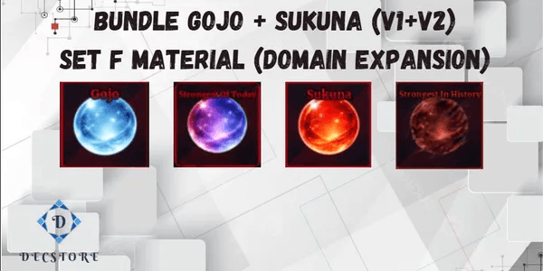 Bundle Gojo + Sukuna (v1+v2) + Skill F Mastery