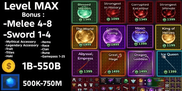 Gambar Product Sailor Piece Account Lv MAX (Bonus mythical Accessory + Bonus Legendary Accessory)