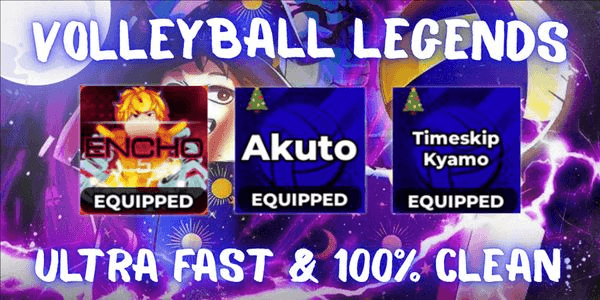 Gambar Product Akun 2 Secret + 1 EVO Style (Encho, Twins, Timeskip Kyamo) - Volleyball Legends