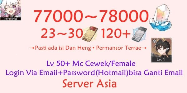 Gambar Product Honkai Star Rail HSR-5 Account