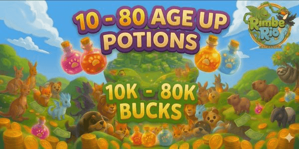 Gambar Product Akun Adopt Me (Bonus Age Potions + Bonus Bucks)