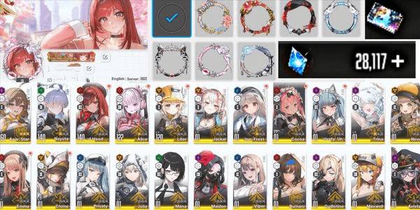 Gambar Product GLOBAL LV116 20++ SSR Nikke | Anis Overspec MLB ( Max Limit ) + 28K Diamonds + Limited Borders and Tons of Mats