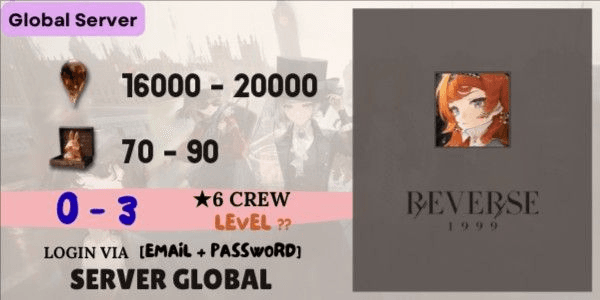 Gambar Product Reroll Account READY TO GACHA Reverse1999 - 3