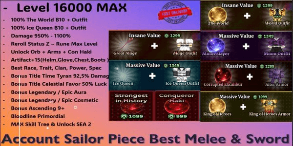 Gambar Product Best Melee - Best Sword - Reroll Stats "Z" - Read Description