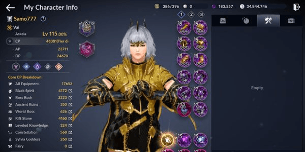 Gambar Product Akun Black Desert Mobile Murah Part. 03