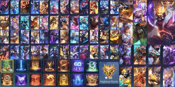 Gambar Product 4# AKUN ML GG MURMER | EMBLEM MAX | SKIN BANYAK | ANTI HACKBACK !