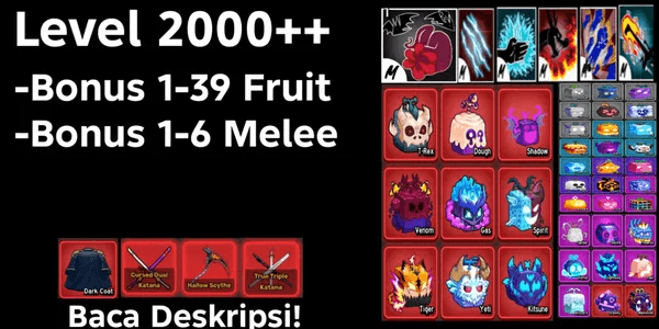 Blox Fruit Account [ Bonus Melee + Bonus Fruit In Inventory ]