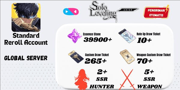 Gambar Product [GLOBAL] Solo Leveling: Arise Standard Reroll Account