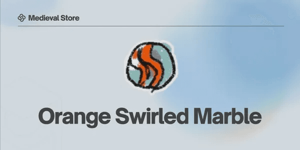 Orange Swirled Marble