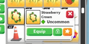 Strawberry Crown (หมวกสัตว์เลี้ยงหายากระดับ Uncommon) Adopt Me - AdoptmeStore14