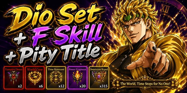 Gambar Product Dio Set / The World Set + F Skill + Pity Title