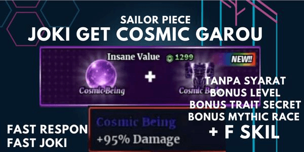 Gambar Product Joki Cosmic Garou Set Bonus++ Safe, Fast, Cheap (Read Description) |Sailor piece