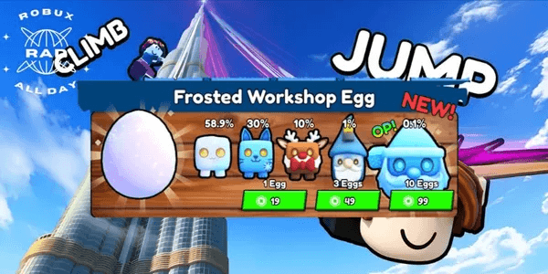 3 Frosted Workshop Egg