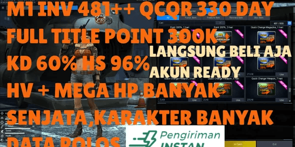MAJOR QCQR 155 DAY [CHAT FIRST, DON'T JUST PAY] FULL TITLE WEAPON, CHARACTER 65 DAY, HOLLOW VEST MEGA HP VERY LUBERRRR