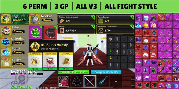 Gambar Product Blox Fruits Account — Perm Fruits & Gamepasses - 07