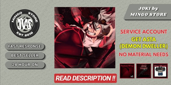 Gambar Product Joki Get Asta (Demon Dweller) | Sailor Piece