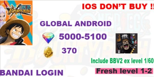 Gambar Product Akun gacha one piece bounty rush Global Android 20