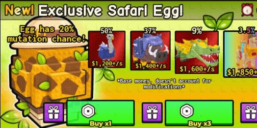 Gambar Product EXCLUSIVE SAFARI EGG x1 | Catch And Tame!