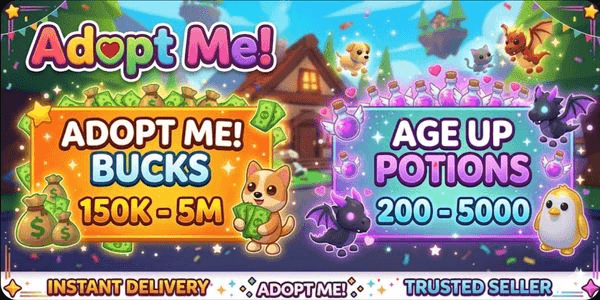 Gambar Product Akun Adopt Me Bonus Bucks + Age-Up potions