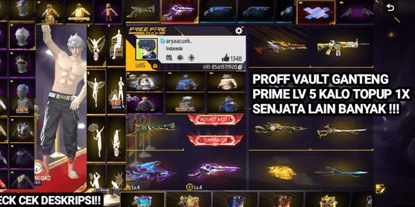 Gambar Product CHEAP LUXURIOUS SULTAN FREE FIRE ACCOUNT