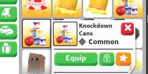 หมวก Knockdown Cans (เครื่องประดับสัตว์เลี้ยงระดับ Common) Adopt Me - AdoptmeStore14