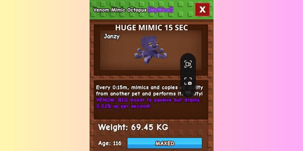 Gambar Product HUGE MIMIC 15 SEC - GROW A GARDEN